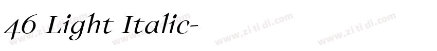 46 Light Italic字体转换